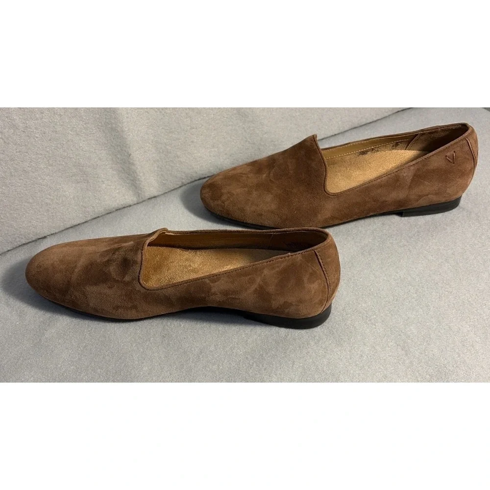 Vionic Women's Willa Suede Slip On Loafer Tan Size 8 Quiet Luxury